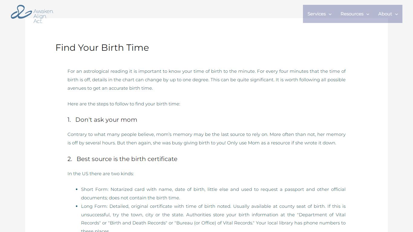 Find Your Birth Time – Laurence Hillman, PhD