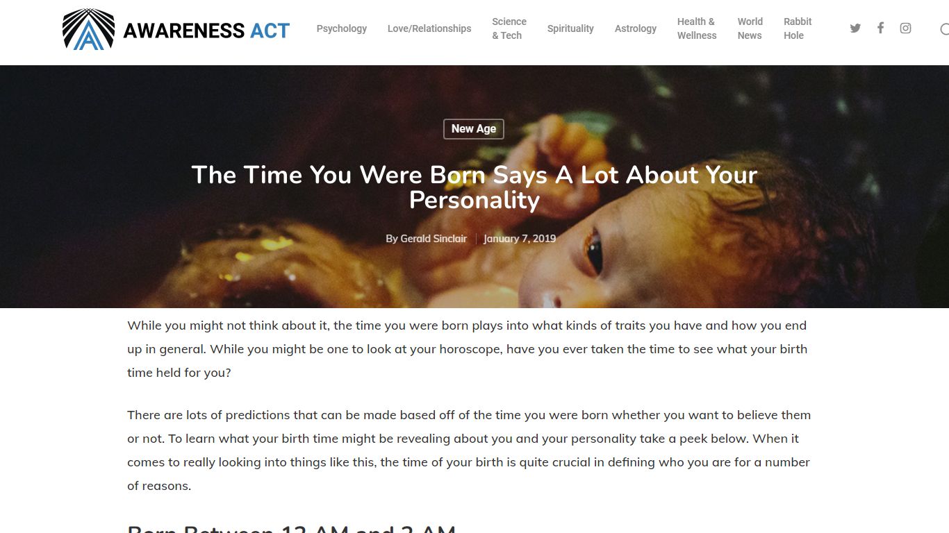 The Time You Were Born Says A Lot About Your Personality